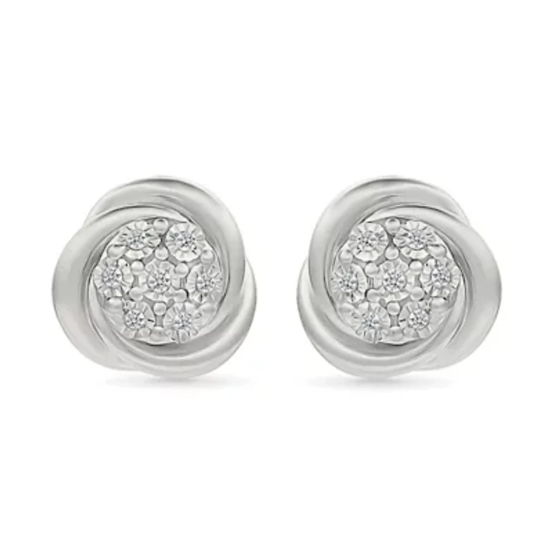 Diamond Knot Fancy Stud Earring