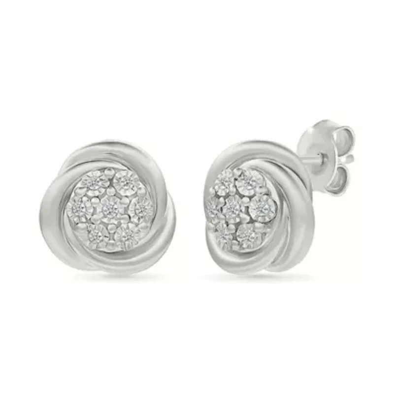 Diamond Knot Fancy Stud Earring