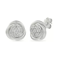 Diamond Knot Fancy Stud Earring