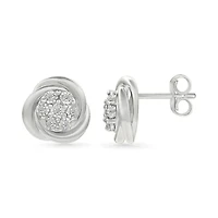 Diamond Knot Fancy Stud Earring