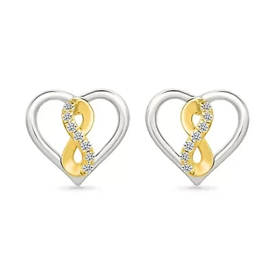 Diamond Infinty Heart Earring