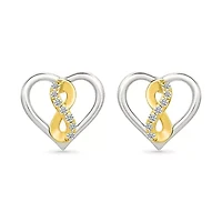 Diamond Infinty Heart Earring