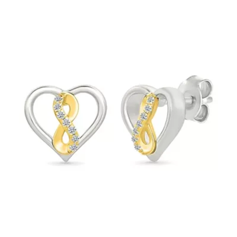 Diamond Infinty Heart Earring