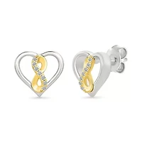 Diamond Infinty Heart Earring
