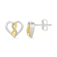 Diamond Infinty Heart Earring