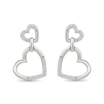 Diamond Dangling Heart Earring