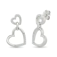 Diamond Dangling Heart Earring