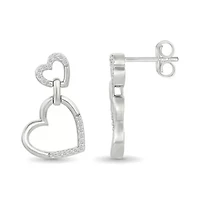 Diamond Dangling Heart Earring