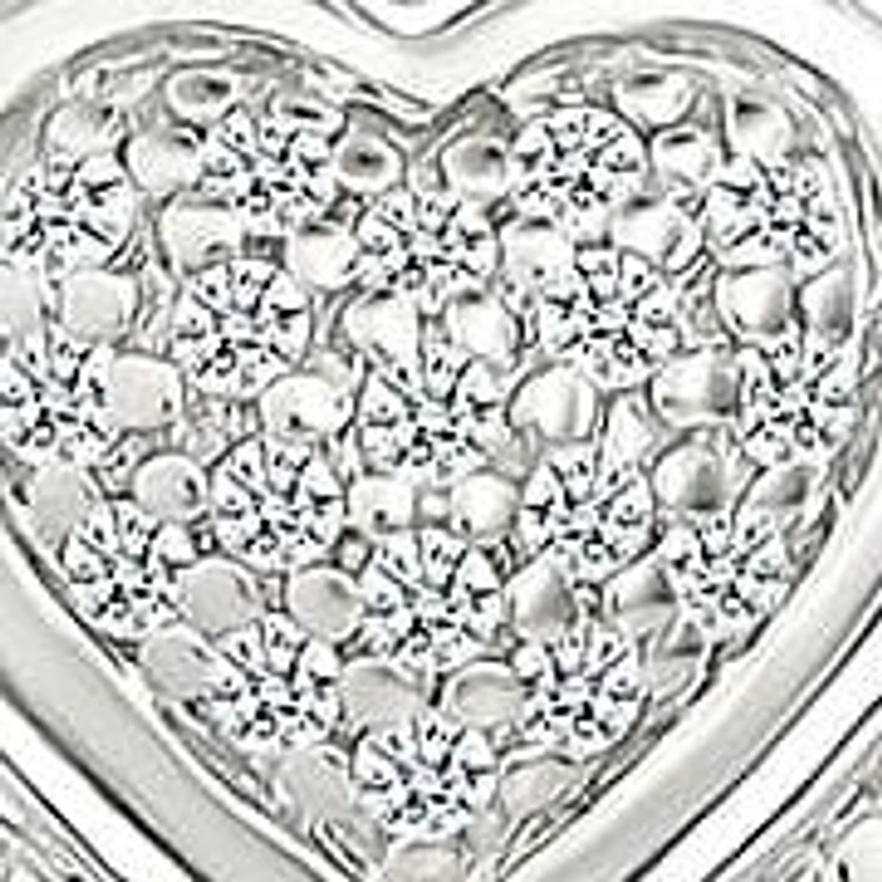 Diamond Fancy Heart Stud Earring