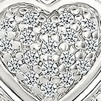 Diamond Fancy Heart Stud Earring