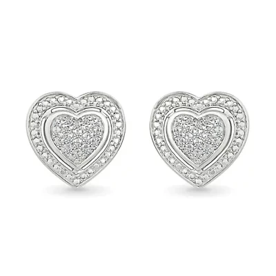 Diamond Fancy Heart Stud Earring