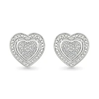 Diamond Fancy Heart Stud Earring
