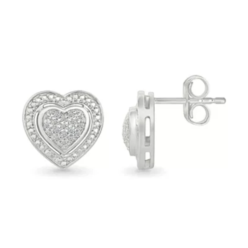 Diamond Fancy Heart Stud Earring