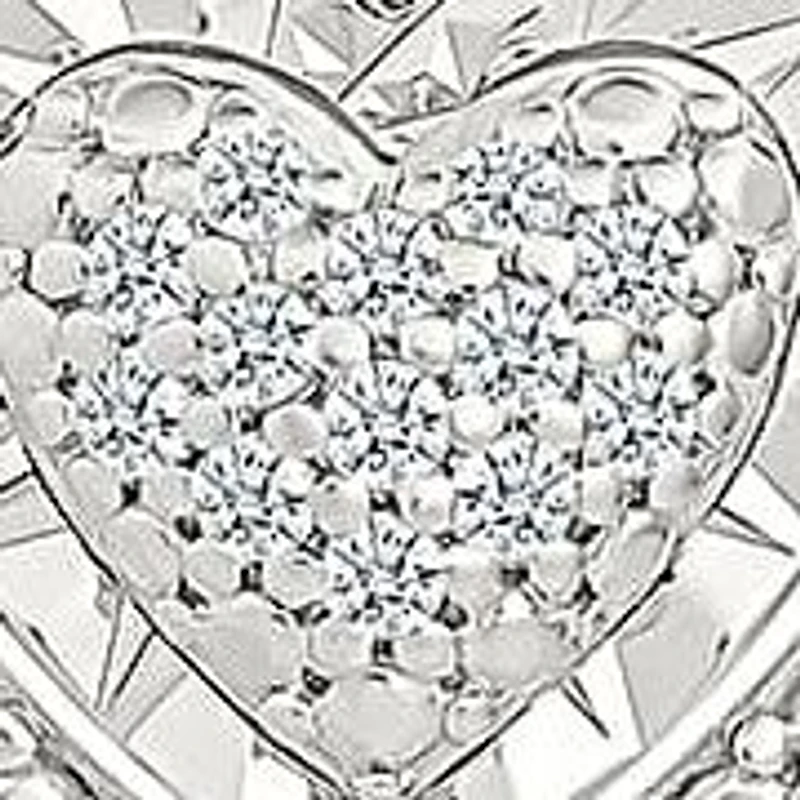 Diamond Fancy Heart Stud Earring