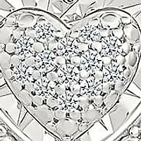 Diamond Fancy Heart Stud Earring