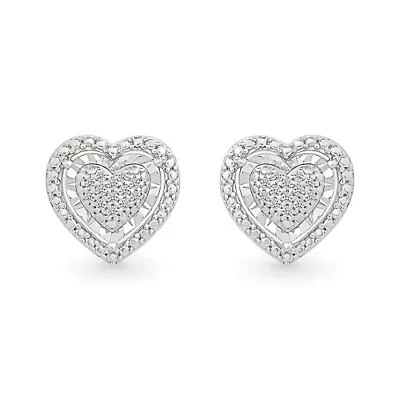 Diamond Fancy Heart Stud Earring