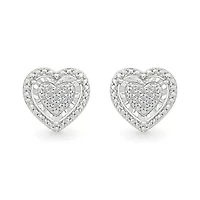 Diamond Fancy Heart Stud Earring