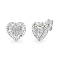 Diamond Fancy Heart Stud Earring