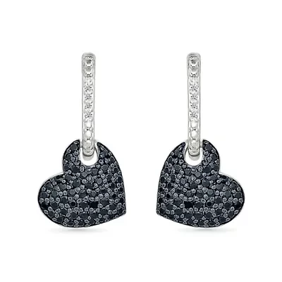 Diamond Composite Heart Dangle Earring