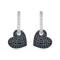 Diamond Composite Heart Dangle Earring
