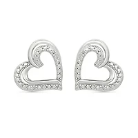 Diamond Heart Stud Earring