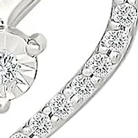 Diamond Entwined Hearts Stud Earring