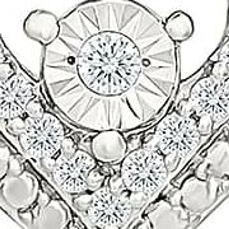 Diamond Fancy Heart Stud Earring