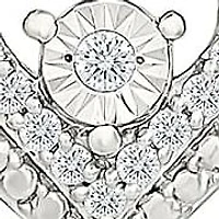 Diamond Fancy Heart Stud Earring