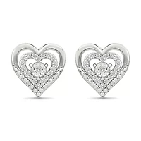 Diamond Fancy Heart Stud Earring