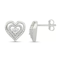Diamond Fancy Heart Stud Earring