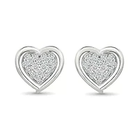 Diamond Fancy Heart Stud Earring