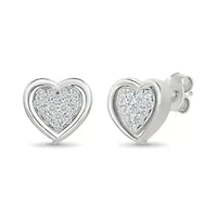 Diamond Fancy Heart Stud Earring