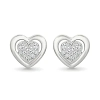 Diamond Fashion Heart Stud Earring