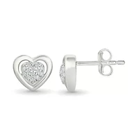 Diamond Fashion Heart Stud Earring