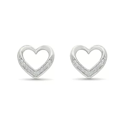 Diamond Fashion Heart Stud Earring
