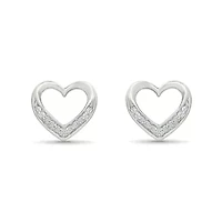 Diamond Fashion Heart Stud Earring