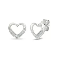 Diamond Fashion Heart Stud Earring