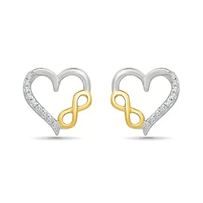 Diamond Infinity Heart Earring