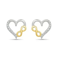 Diamond Infinity Heart Earring