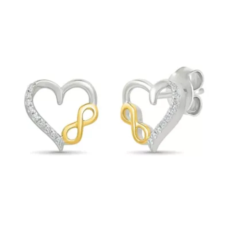 Diamond Infinity Heart Earring