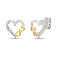 Diamond Infinity Heart Earring