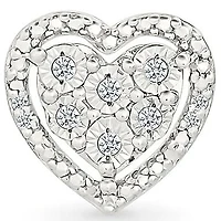 Diamond Heart Fancy Stud Earring