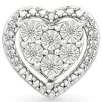 Diamond Heart Fancy Stud Earring