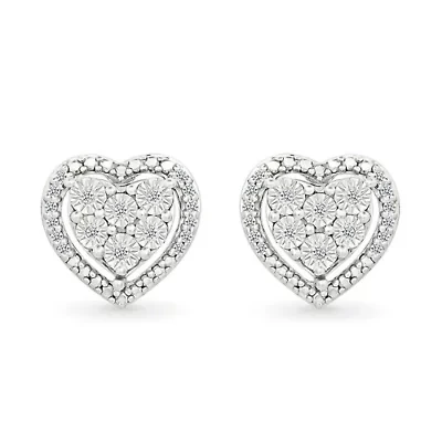 Diamond Heart Fancy Stud Earring