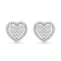 Diamond Heart Fancy Stud Earring