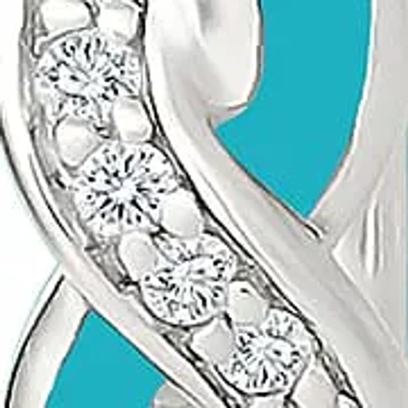 Diamond Twisted Hoop Earring