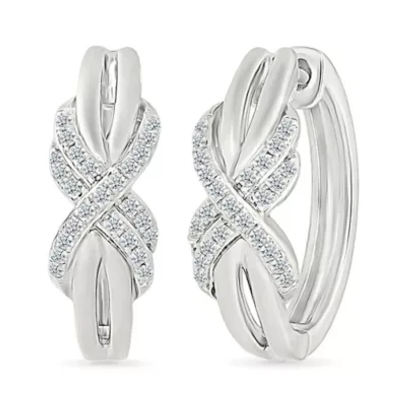 Diamond Infinity Hoop Earring