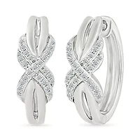 Diamond Infinity Hoop Earring