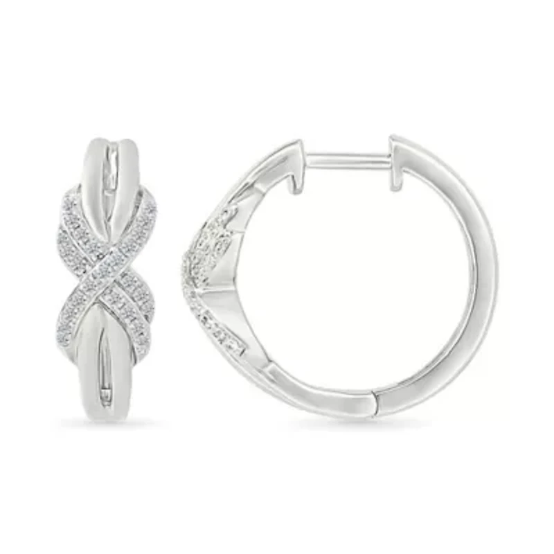 Diamond Infinity Hoop Earring