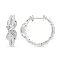 Diamond Infinity Hoop Earring